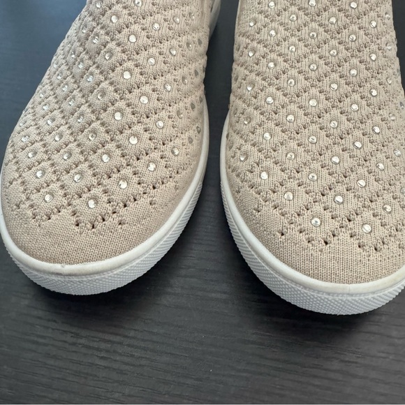 White Mountain Women's Knit Bling Slip On Athletic Bottom Sneaker Cream Size 8M - Picture 5 of 11